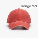 Baseball Cap Men Women Fashion Outdoors Casual Sun Cap Unisex orange red Cap