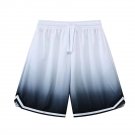 Basketball Shorts Men Gradient Color Outdoor Sports Breathable Shorts white gray