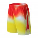 Basketball Shorts Men Running Breathable Quick Dry Yellow Red Shorts