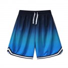 Men Basketball Shorts Gradient Color Outdoor Sports Breathable navy blue Shorts