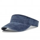 Denim Summer Sun Hats Adjustable Visor UV Protection Baseball Cap Sport dark blue Cap