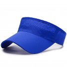Sports Sun Visor Cap Breathable Adjustable Cap Men Women Outdoor blue Hat
