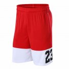 Men Shorts Men Running Sports Basketball Shorts Loose red white Shorts