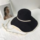 Women Sun Hat Reversible Bucket Hat UV Sun Protection Wide Brim Beach black Cap