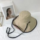 Women Sun Hat Reversible Bucket Hat UV Sun Protection Wide Brim Beach khaki Cap
