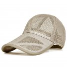Mesh Baseball Hat Summer Sun Cap Man Woman Khaki Cap