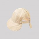 Sun Hat Foldable Wide Brim Women UV Protection Adjustable Outdoor Beach Ponytail Beige Cap
