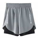 Men outdoor sports Running Shorts Sport Training ice silk shorts Grey