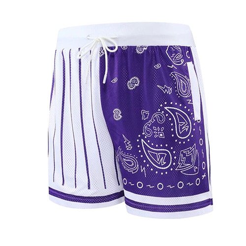 Men Basketball Shorts Training Shorts Breathable Quick-dry Purple Shorts