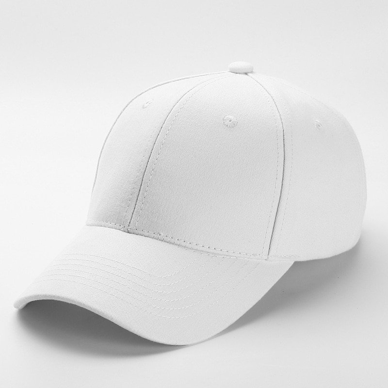 Baseball Hat Outdoors Leisure Sun Hat Sport Hats Men Women White Cap