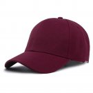 Solid Color Adjustable Unisex wine red Baseball Cap