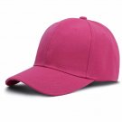 Solid Color Adjustable Unisex dark pink Baseball Cap