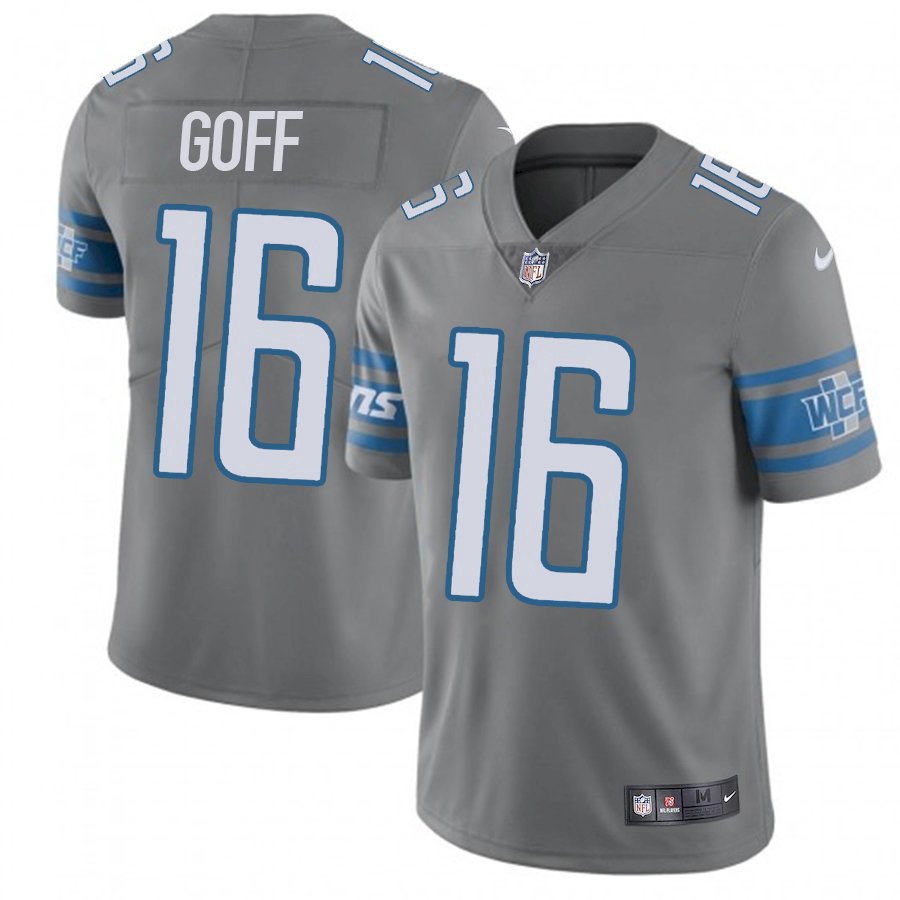 Detroit Lions Jared Goff Gray Color Rush Limited Jersey