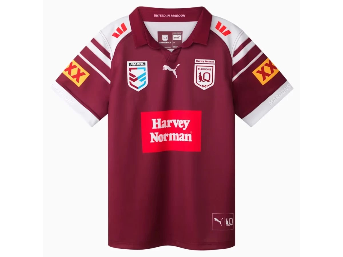 Harvey Norman QLD Maroons Mens Rugby Shirt 2025