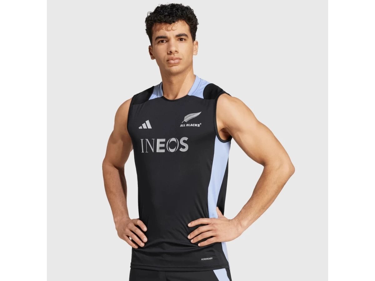 All Blacks Mens Black Rugby Singlet 2024