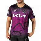 Brisbane Broncos Mens BLack Training Rugby Tee 2024