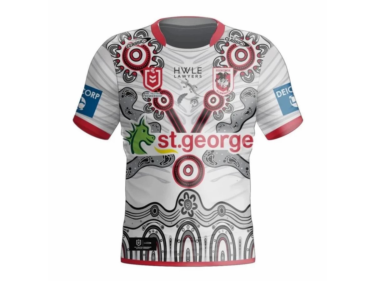 St George Illawarra Dragons Mens Indigenous Rugby Shirt 2024