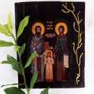 Saints Raphael, Nicholas and Irene of Lesvos Handmade Orthodox Icon