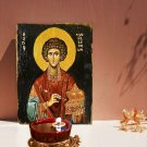 Saint Panteleimon Handmade Christian Orthodox Icon / Greek Orthodox Icon