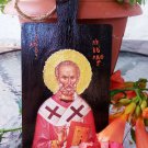 Greek Orthodox Icon of Saint Nicholas/ Icon of Agios Nikolaos / Byzantine Icon