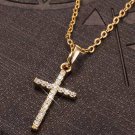 Stainless Steel Infinity Charm Cross Pendant Women Gold Jewelry Necklace Gift