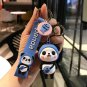 Chinese Cartoon Panda Keychain 3D Soft Rubber Keychain Lucky Key Ring Decor Gifts