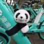Panda Ornaments Plush Doll Lying on Bicycles Cute Pendant Accessories Motorcycle Decor Gifts