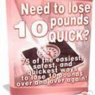 Lose 10 Pounds Quick eBook