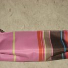 New Clinique Pink w/ Stripes Cosmetics Make up case