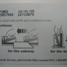 NYC Blank No Advertisements No Ads Metrocard Rare