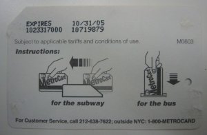 NYC Blank No Advertisements No Ads Metrocard Rare