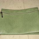 Clinique Green Faux Alligator Travel Pouch