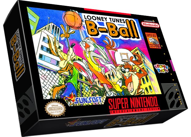 Looney Tunes B-Ball SNES Game & Box