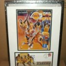 NBA Los Angeles Lakers 2002 & 2003 USPS Double Matted Photo, Event Cover & Frame NBA Los Angeles Lakers 2002 & 2003 USPS Double Matted Photo, Event Cover & Frame