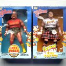 wwf ljn hasbro wrestling superstars U.S. 16" hulk hogan & roddy piper wrestling figures