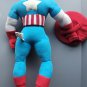wwf ljn hasbro marvel comics 18" plush captain america action figure