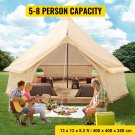 4-12 Person Camping Tent 3-7m Waterproof Cotton Canvas Bell Tent Outdoor