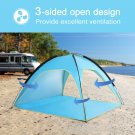 Portable Lightweight Beach Tent Sun Shade Canopy UV Sun Shelter Camping Fishing Park Tent 50+ UPF