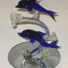 Home Decor - Lot Of 2 Glass Dolphins Knickknacks - Dolf - C - D