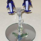 Home Decor - Lot Of 2 Glass Dolphins Knickknacks - Dolf - E - F