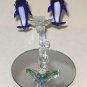 Home Decor - Lot Of 2 Glass Dolphins Knickknacks - Dolf - E - F