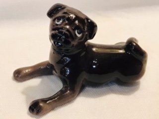 Hagen Renaker Black Pug Puppy Dog #33171 - New & Final Edition