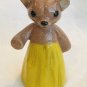 Hagen Renaker Teddy Bear Mama Yellow Dress A-465