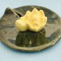 Hagen Renaker Small Lily Pad With Yellow Flower (D)