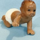 Hagen Renaker Miniature Brown Flesh Tone Crawling Baby A-3162