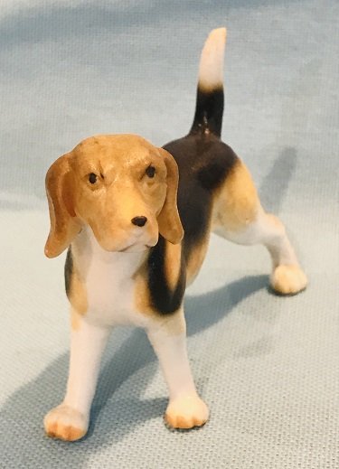 Vintage Beagle Dog Figurine Bone China