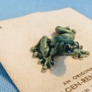 Hagen Renaker Older Green Version Frog Baby A-477 on 70¢ Card