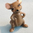 Hagen Renaker Monrovia Big Brother Brown Grey, Pink Inner Ears Mouse A-295