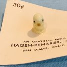 Hagen Renaker Big Head Baby Chick A-447 Pre-Owned on 30¢ Original Card