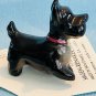 Hagen Renaker Miniature 1986 Black Scottie Scottish Terrier Dog With Painted Tongue A-075